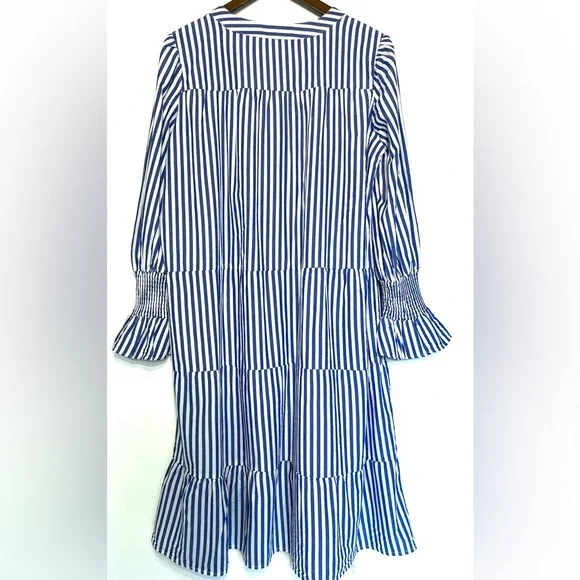 Pomander Place Blue and White Striped Mini Dress - Picture 9 of 13